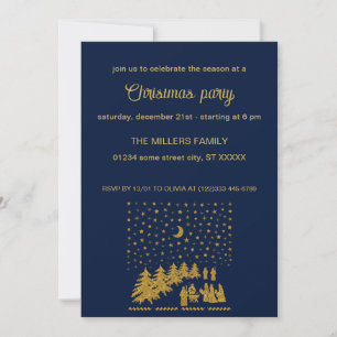 Invitación Navidades religiosos, nacimiento de Jesús