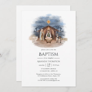 Invitación Navidades religiosos Natividad Nacimiento Jesucris