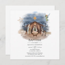 Invitación Navidades religiosos Natividad Nacimiento Jesucris