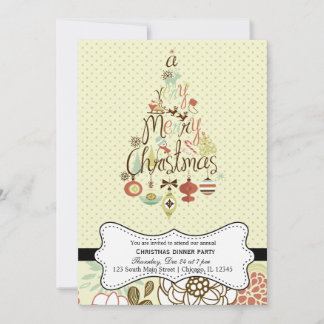 Invitación Navidades retro