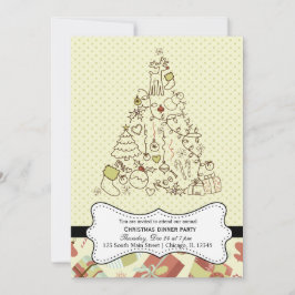 Invitación Navidades retro