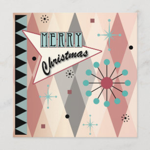 Invitación Navidades Retro 01 Tarjeta/Invitación