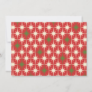 Invitación Navidades retro modernos de mediados del siglo XXI