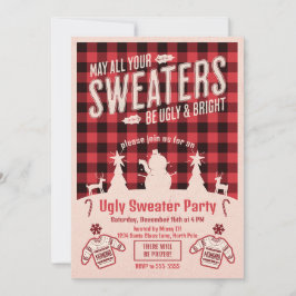 Invitación Navidades Retro Ugly Sweater Fiestas