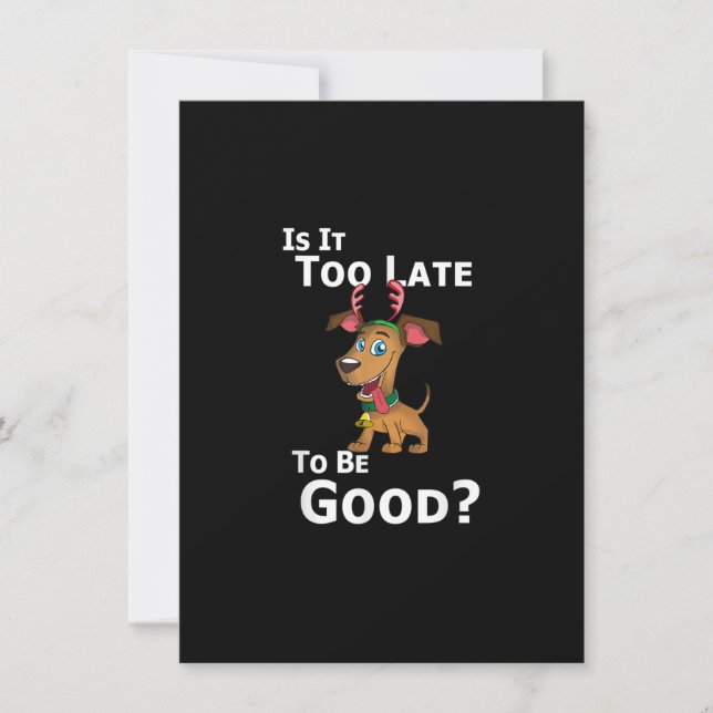 Invitación Navidades Rincones De Perro Es Demasiado Tarde Par (Anverso)