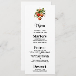 Invitación Navidades rojos baubles con fiesta holly