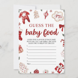 Invitación Navidades rojos de invierno adivinan el juego de l