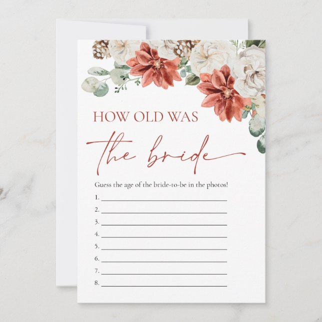 Invitación Navidades rojos de invierno ¿Qué edad tenía el jue (Anverso)