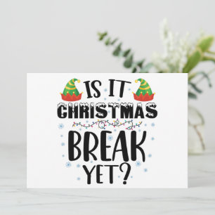 Invitación Navidades rompen pero divertida profesora de vacac