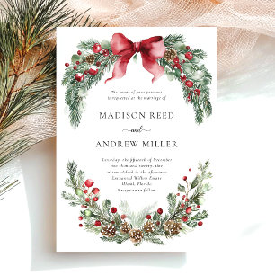Invitación Navidades rusos Boda de la vegetación