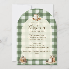 Invitación Navidades rusos dan regalos Mugs Green Gingham Arc
