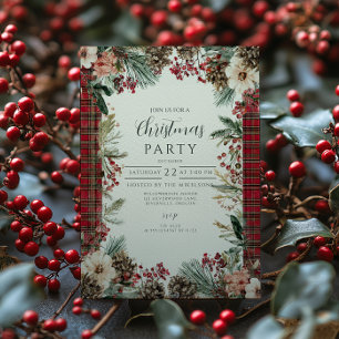 Invitación Navidades rusos de Tartán