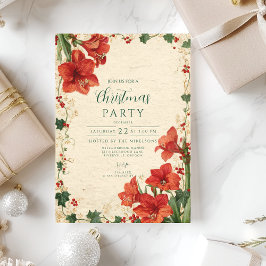 Invitación Navidades rusos del Amaryllis Rojo