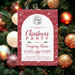 Invitación Navidades rusos guión fiesta corporativo rojo