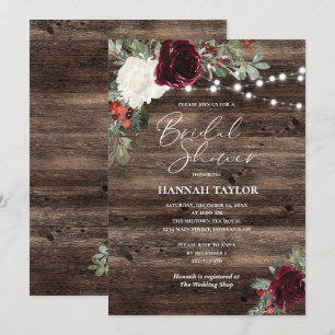 Invitación Navidades rusos maduran ducha de novia en invierno
