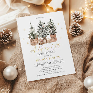 Invitación Navidades Rústicos De Invierno Un Poco De Baby Sho