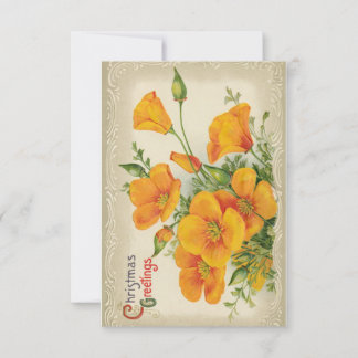 Invitación Navidades saludando con flores