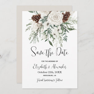 Invitación Navidades Salvan La Boda De Invierno De Pino Flora
