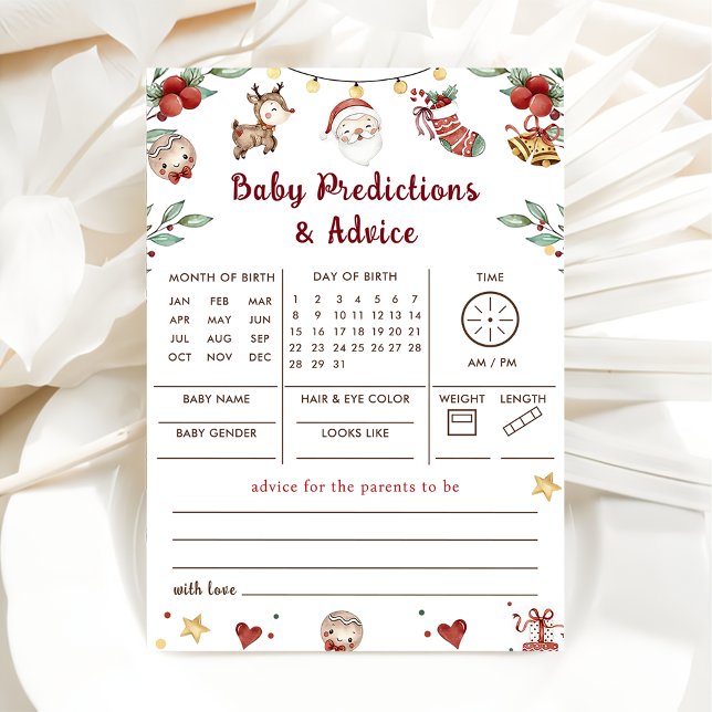 Invitación Navidades Santa Bebé Predicción Juego de Consejos (Subido por el creador)