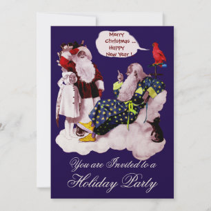 Invitación NAVIDADES SANTA CLAUS, Fiesta DE PEQUEÑOS ANGEL Y