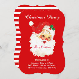 Invitación Navidades Santa Claus invitan al Partido Rojo