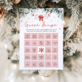 Invitación Navidades Santa Find el Bingo invitado Baby Shower