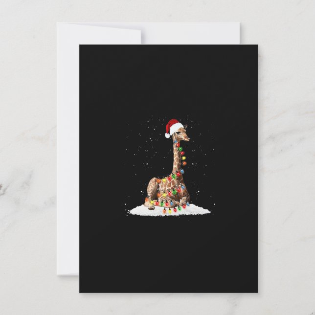 Invitación Navidades Santa Giraffe Navidades Light Premium (Anverso)