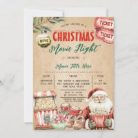 Navidades Santa Movie Night Popcorn Rustic