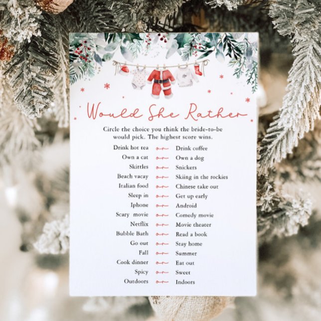 Invitación Navidades Santa Prefiere Juego En Baby Shower (Subido por el creador)