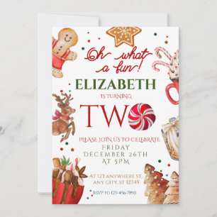 Invitación Navidades Santa Reindeer qué divertido segundo cum