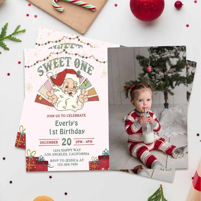 Invitación Navidades Santa Sweet One First Birthday Fiesta Ph (Subido por el creador)