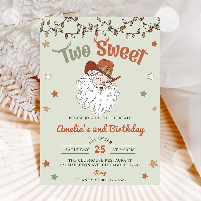 Invitación Navidades Santa Two Fiesta de cumpleaños (Subido por el creador)