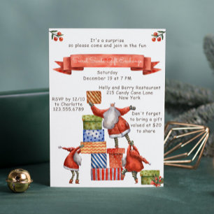 Invitación Navidades secretos Fiesta acuarela moderna