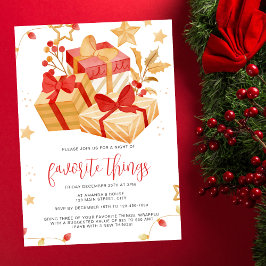 Invitación Navidades simples cajas de regalo Fiesta de cosas
