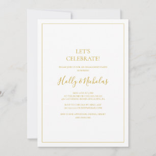 Invitación Navidades simples y elegantes   Blancos Celebremos