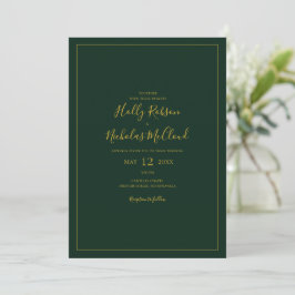 Invitación Navidades simples y elegantes | Boda Casual Verde
