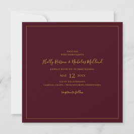 Invitación Navidades simples y elegantes | Boda de la Plaza R