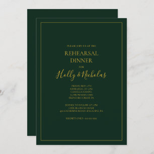 Invitación Navidades simples y elegantes   Cena de ensayo ver