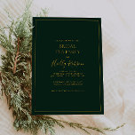 Invitación Navidades simples y elegantes | Fiesta del té de n<br><div class="desc">Estos Navidades simples y elegantes | la invitación a la fiesta de novias verdes es perfecta para tu minimalista boda de invierno. La caligrafía clásica de lujo dorado, junto con el fondo verde tradicional, bordeada por un marco mínimo, completan el ambiente colorido de las vacaciones que buscas. Puedes personalizar con...</div>