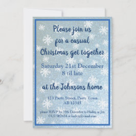 Invitación Navidades Snowflake se reúnen