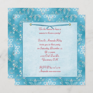 Invitación Navidades Snowflakes