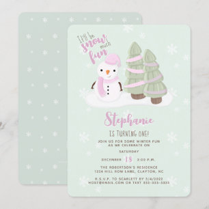 Invitación Navidades Snowman