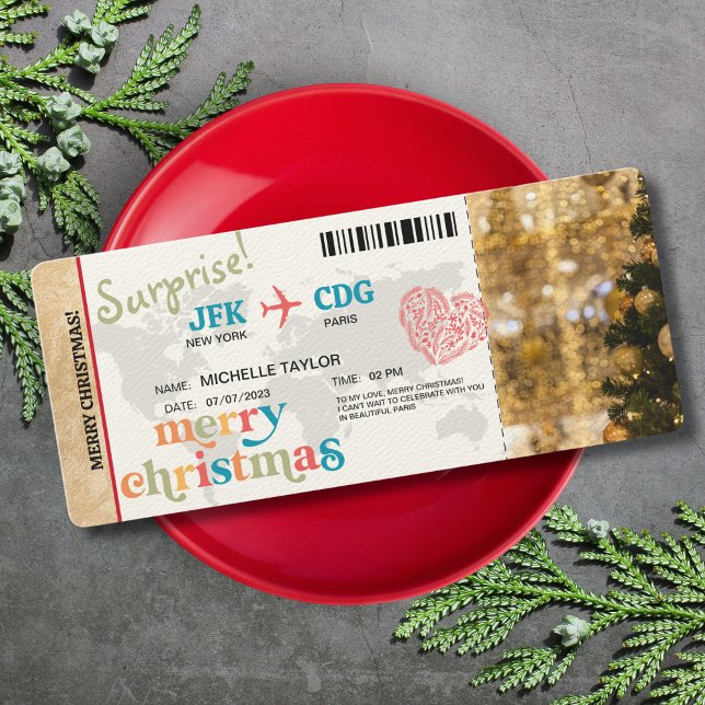 Invitación Navidades sorpresa abordando el billete de viaje c (Subido por el creador)