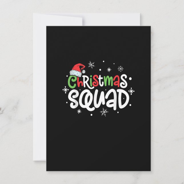 Invitación Navidades Squad Santa Family coincidiendo con pija (Anverso)