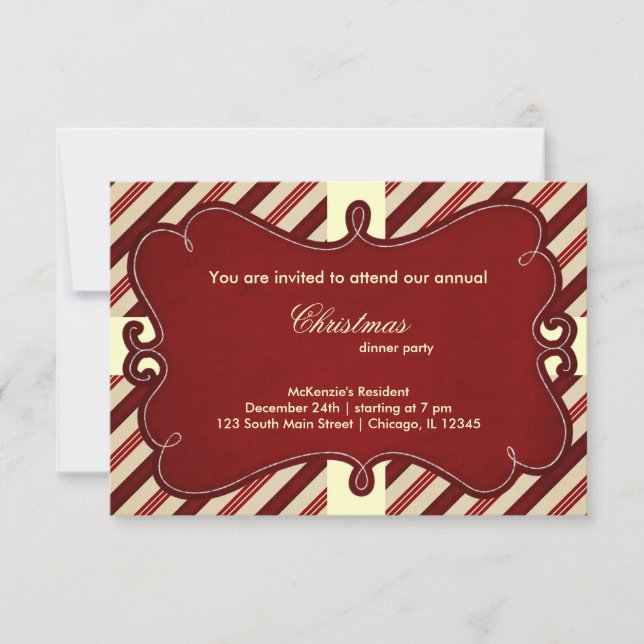 Invitación Navidades Stripes (Anverso)