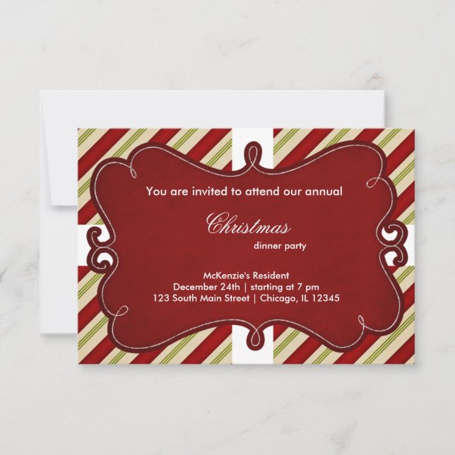 Invitación Navidades Stripes (Anverso)
