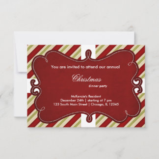 Invitación Navidades Stripes