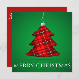 Invitación Navidades Tartán bauble