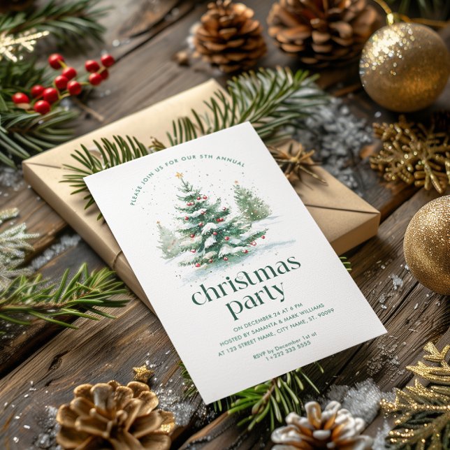 Invitación Navidades Tema Fiesta Árbol de Navidad (Subido por el creador)