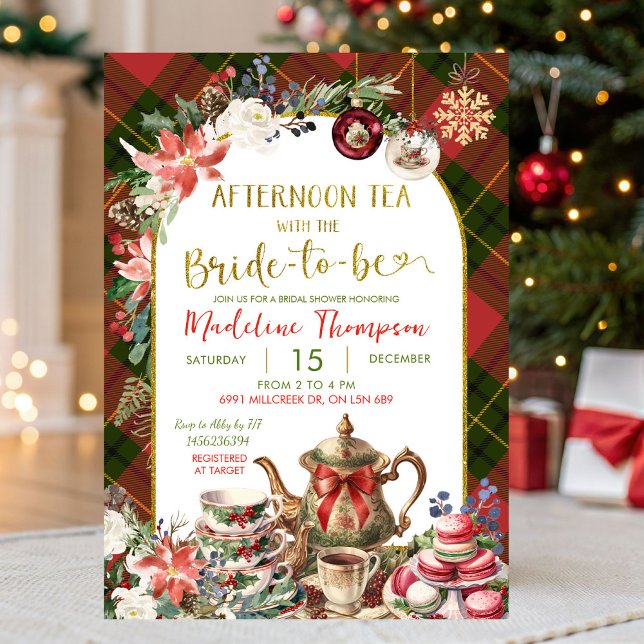 Invitación Navidades Temática Por La Tarde Tea Fiesta Ducha D (Subido por el creador)